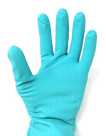 Homdum Soft Rubber Hand Gloves, Multi Purpose Reusable Washing, Cleaning Kitchen, Garden,Dish Washing - 1 Pair only