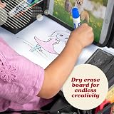 Lusso Gear Kids Travel Tray Car Seat Blue Portable Desk for Travel view 5