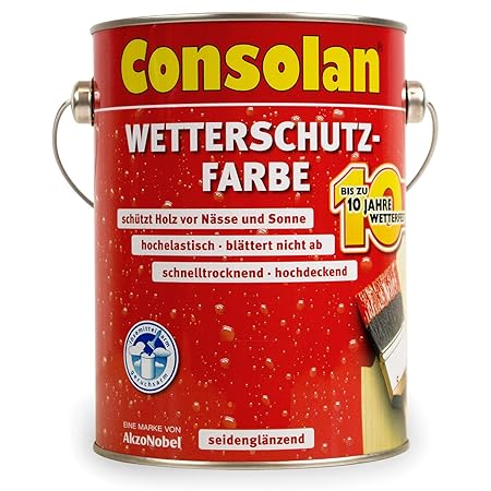 Consolan Wetterschutzfarbe 2,5 Liter, Nordisch Gelb