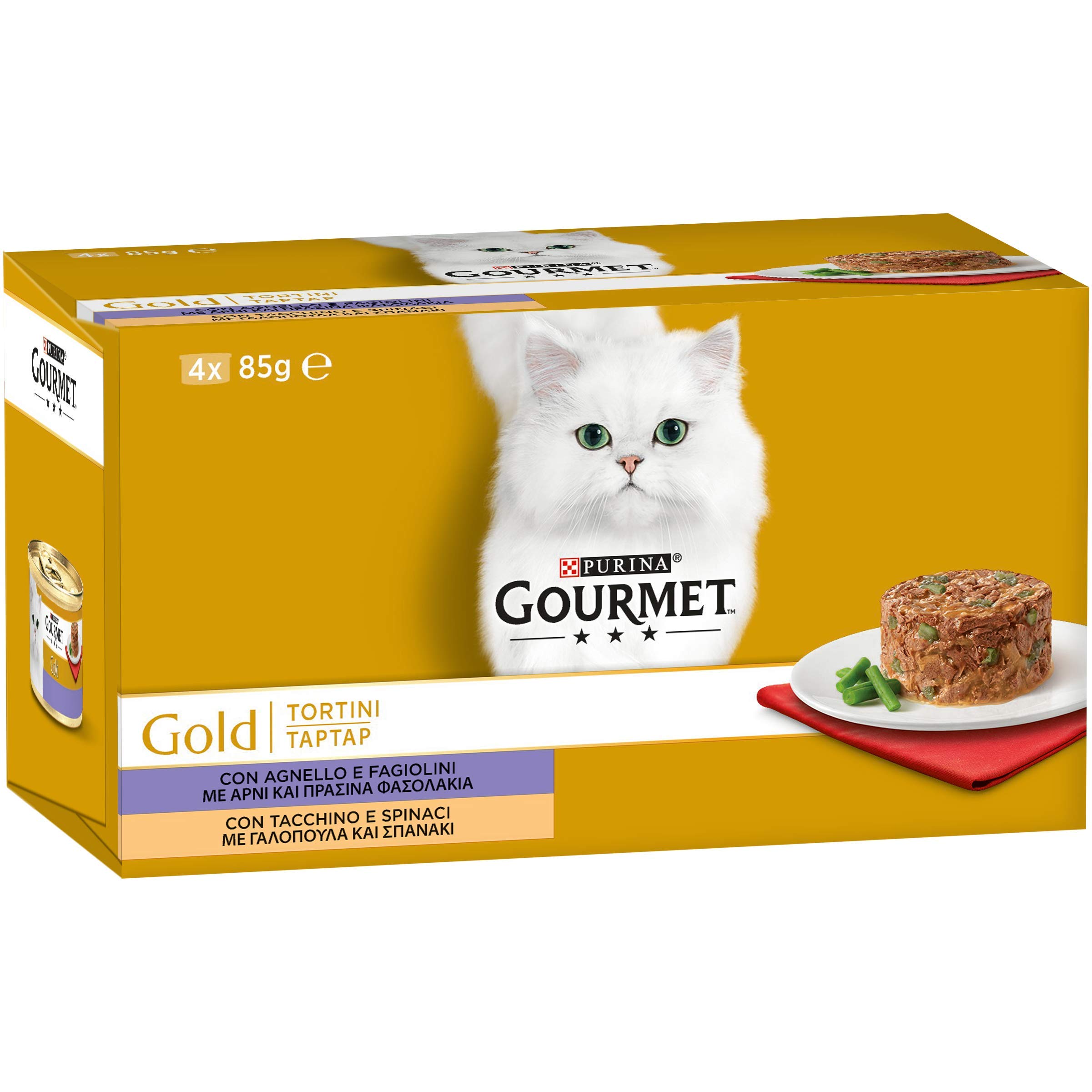 Purina Gourmet Gold Wet Cat Food, 48 Cans x 85 g Each, 12 Packs of 4 x 85 g