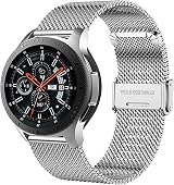 MUENShop 22mm Stainless Steel Watch Strap Quick Release Black Loop for Samsung view 2