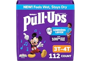 Pull-Ups Boys' Potty Training Pants, Size 3T-4T Training Underwear (32-40 lbs), 112 Count - 1