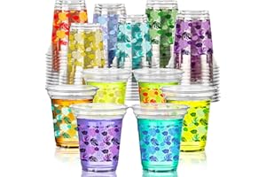 Totstio 72 Pack Hawaiian Cups Disposable-14 OZ Tropical Party Cups for Hawaiian Luau Birthday Party Decorations Supplies