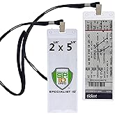 5 Pack - Ticket Stub Holder Display Sleeves with Lanyards - 2 ⅛ X 5 ⅝ Inch TICKETMASTER Compatible - Clear Flexible Vinyl Plastic Holder Pouch for Concerts & Sports by Specialist ID