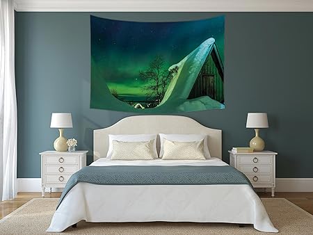 Iprint Polyester Tapestry Wall Hanging Northern Lights