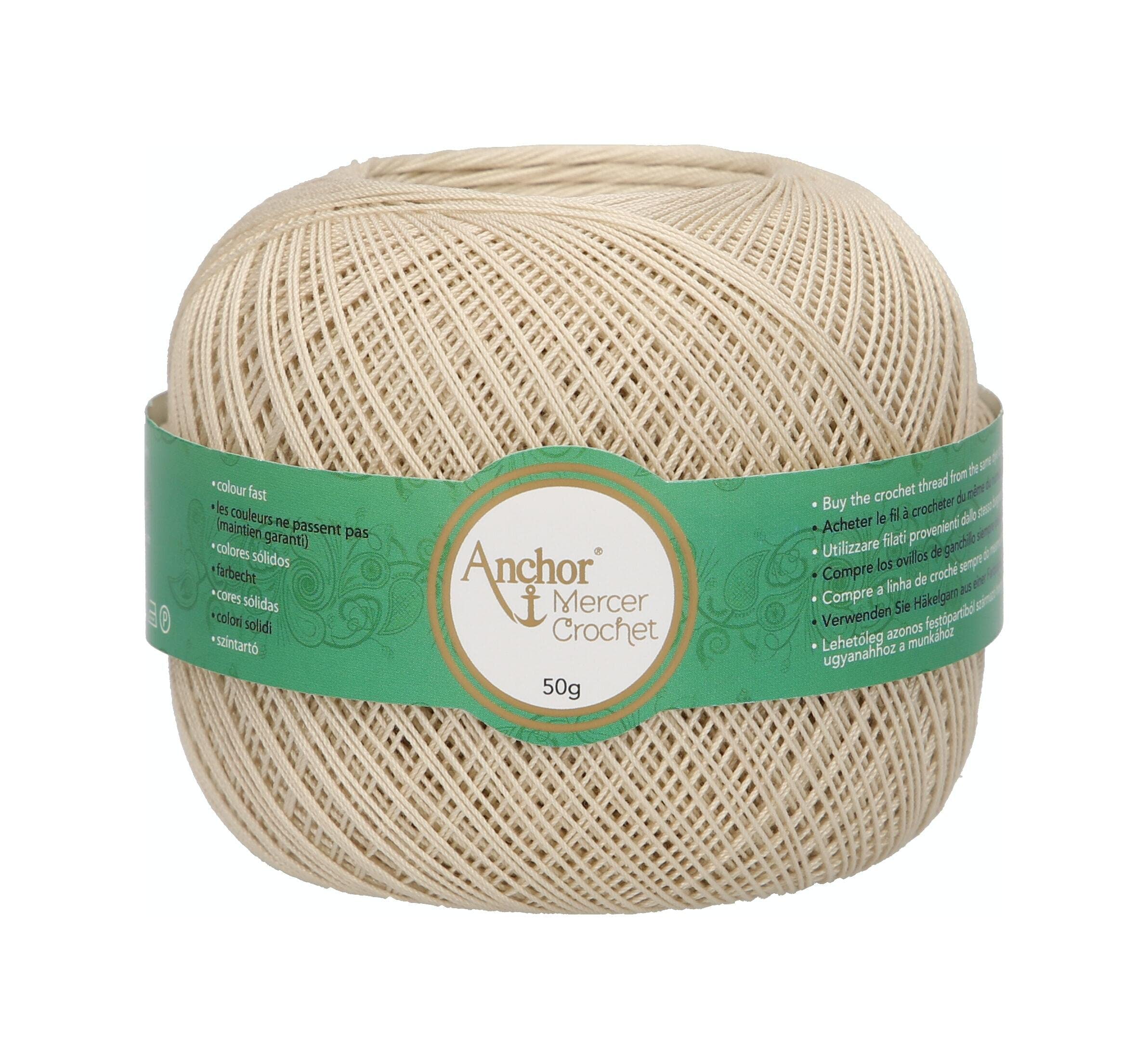 Anchor 4710020-00390 Crochet Yarn, 100% Cotton, 390, Thickness 20, 53 g
