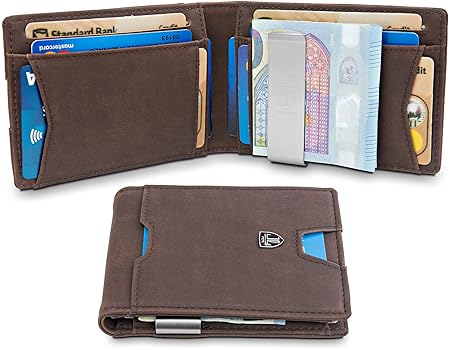 TRAVANDO Geldbeutel Männer mit Geldklammer Bogota Geldbörse Herren Kartenetui Slim Portemonnaie Wallet Portmonaise klein Geld