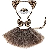 Mototo Animal Costume Accessories Set Includes Ear Headband Nose Bow Tie Fancy Dress Cosplay for Halloween Cartoon Drama