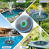 SZMP Solar Fountain Green Flower 3.5W 7 Nozzles Bird Bath Garden Pump view 6