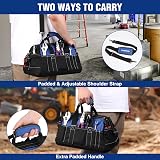 WORKPRO 16 Inch Tool Bag 600D Polyester Heavy Duty with Waterproof Base view 7