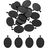 PATIKIL Pendant Trays for Jewelry Making Blank Pendants Zinc Alloy | Oval Bezel Settings Flat Base for Necklace Bracelet Charm