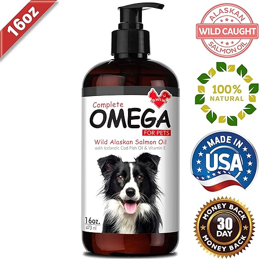 Salmon Oil For Dogs and Cats Helps Dry Itchy Skin