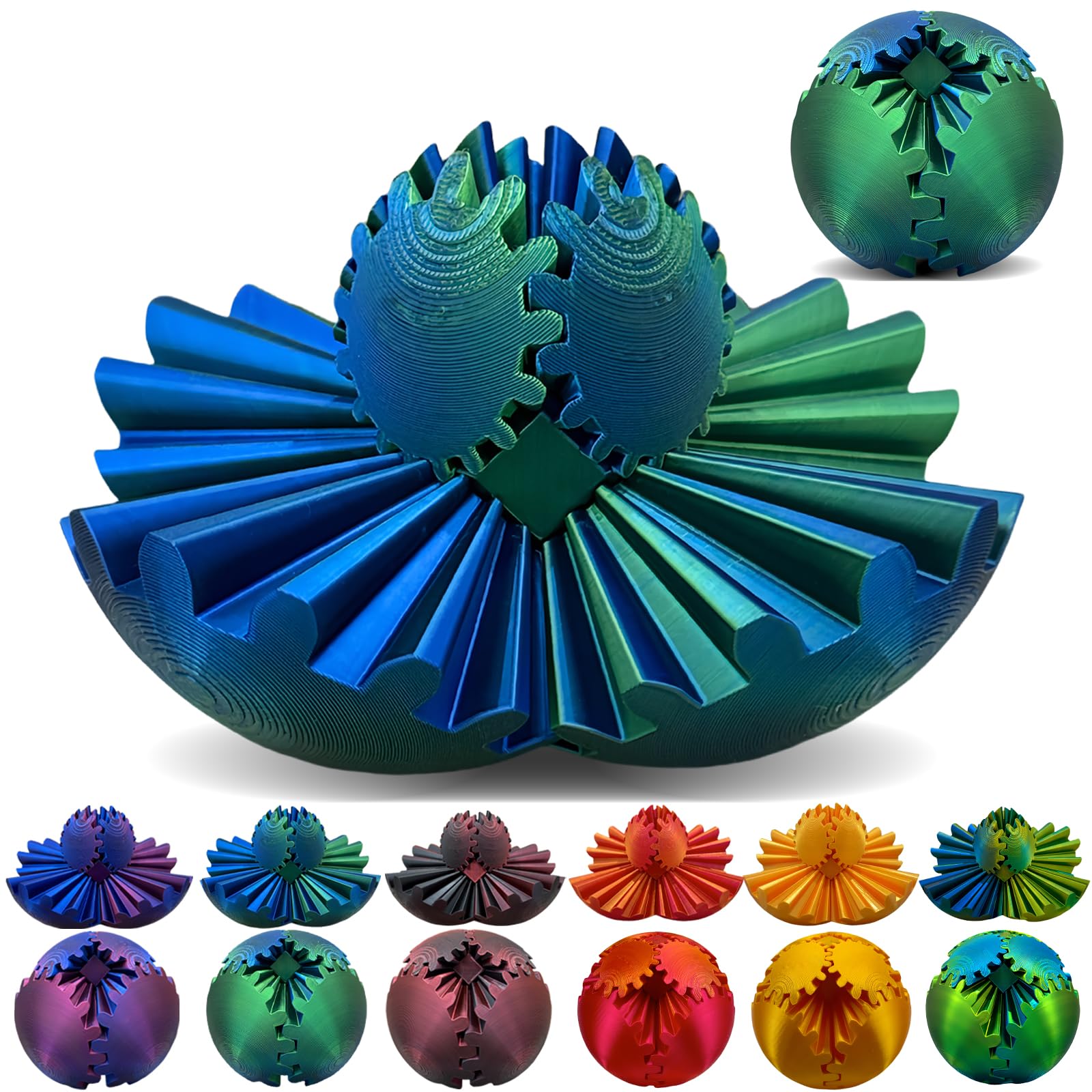 GearSphere 3D Printed Spin Ball - Stress Ball