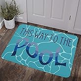 Kxnwlej Rugs for Bedroom Fluffy Doormat Entrance Welcome Mats Blue Beach Front Door Yard Garage Garden Summer Seaside This Wa