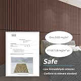 Art3d Wood Slat Acoustic Panels 4pcs Dark Walnut 47.2x23.6in 2.88m2 view 5