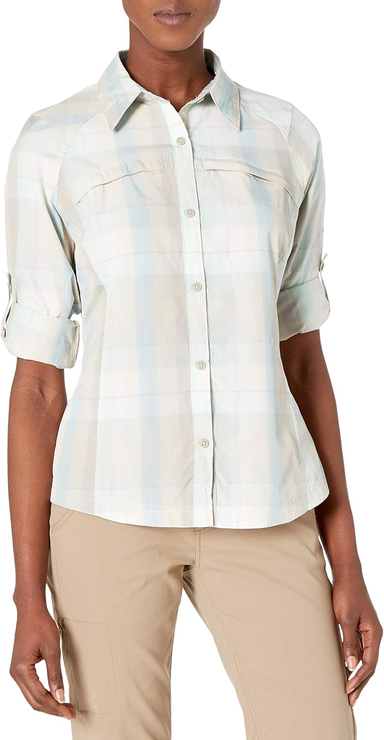 silver ridge plaid long sleeve shirt