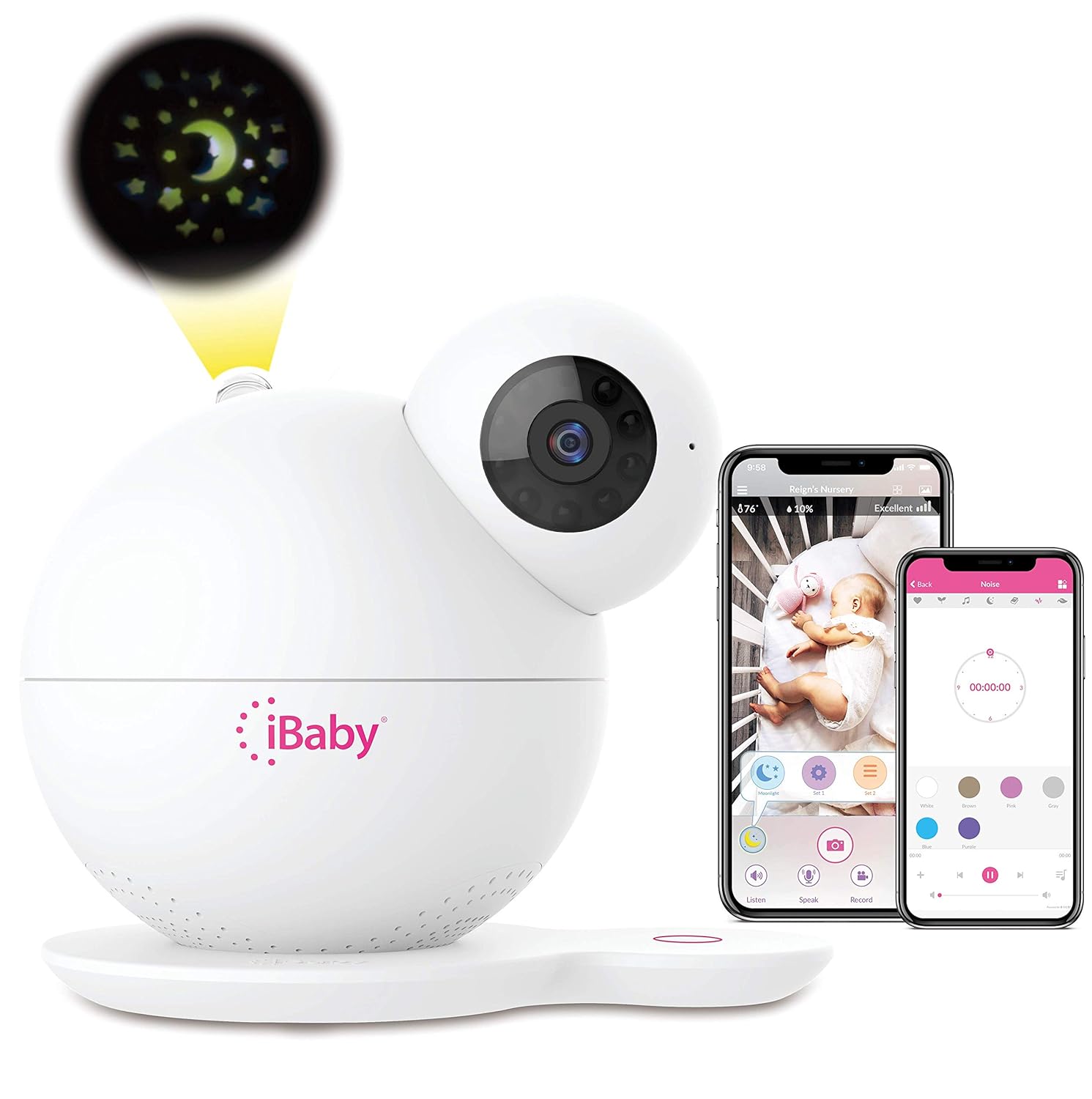 iBaby Smart WiFi Baby Monitor M7, 1080P Full HD Camera, Temperature and Humidity Sensors, Motion and Cry Alerts