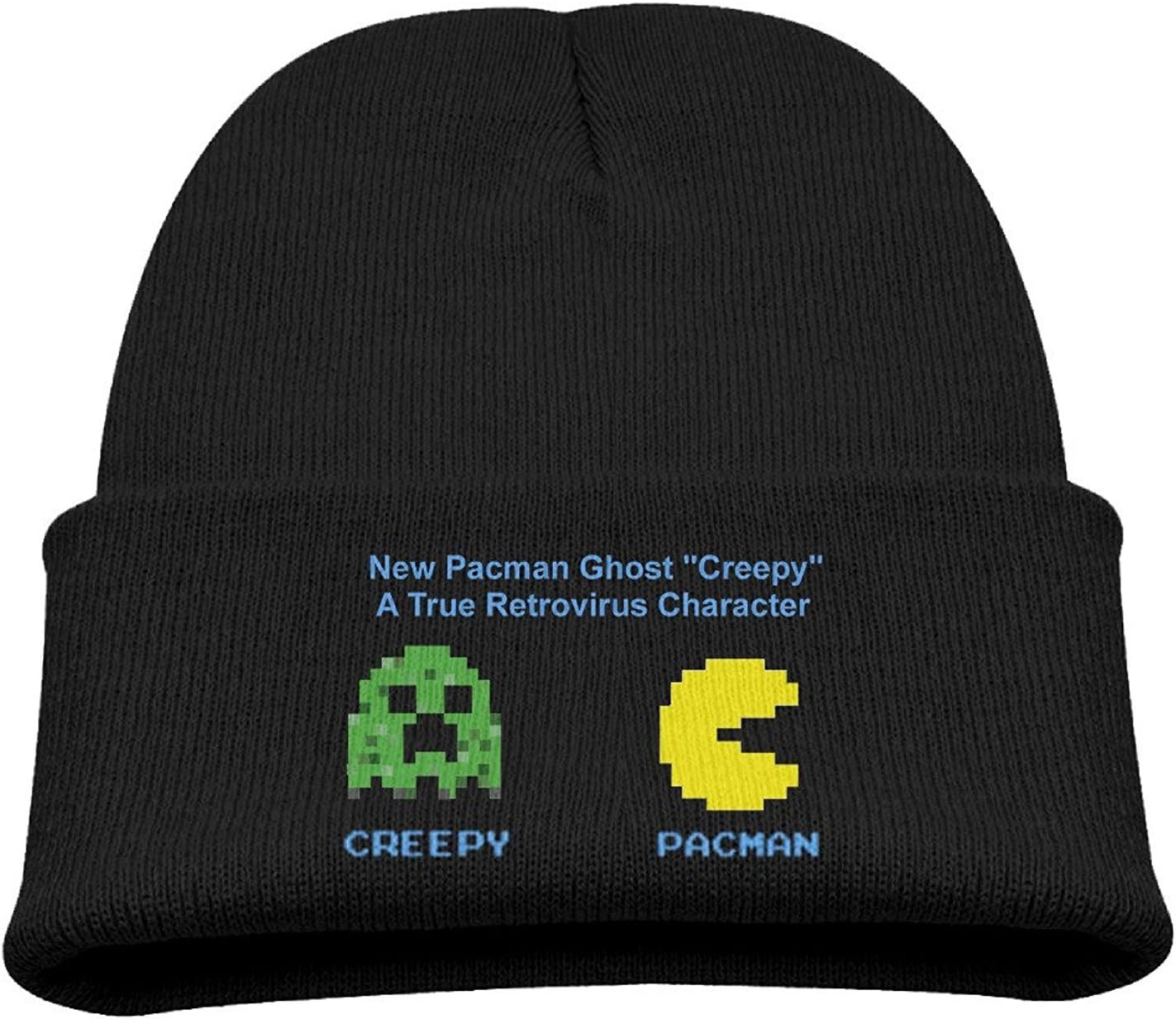 TINGHAO Creepy Pac Man Ghost Winter Knit Cap Beanie Cap for Kids
