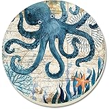CounterArt Monterey Bay Octopus Absorbent Coasters, Set of 4