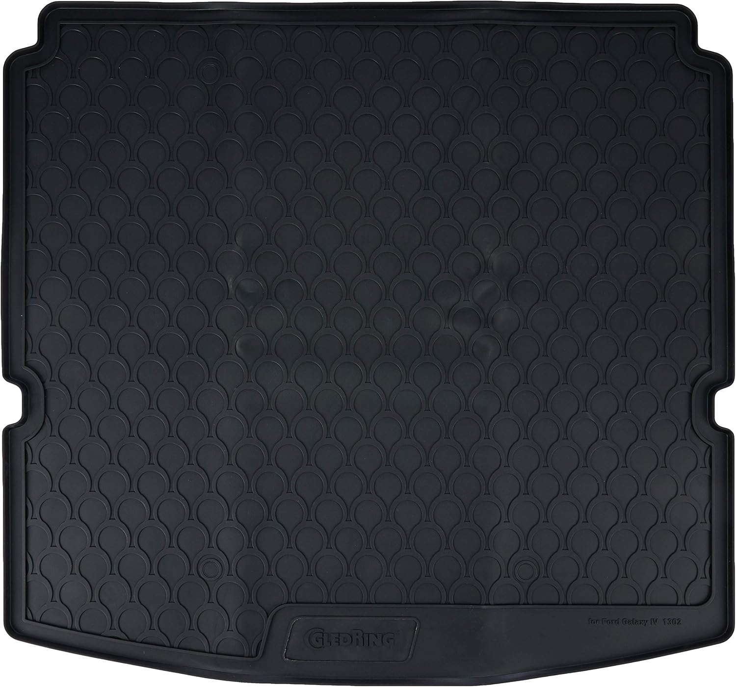 Gledring Rubbasol (Rubber) Trunk mat compatible with Ford Galaxy (7-Persons) 2015-, Black