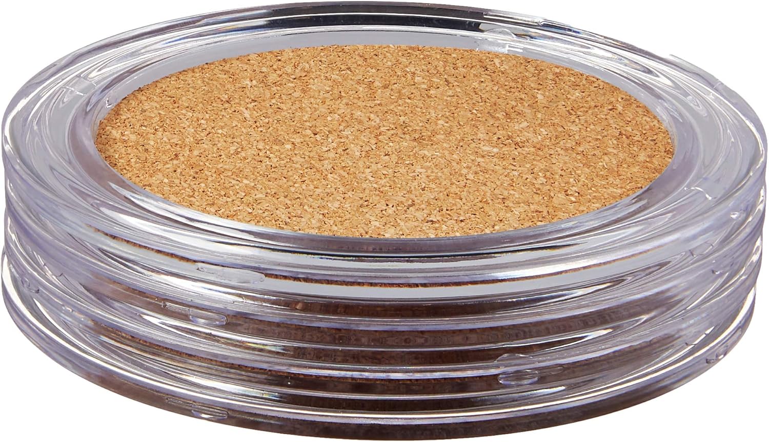 Spectrum Diversified, Clear Acrylic & Cork Set Set of 4 Absorbent Cork Coffee Tables, Drink Coasters to Prevent Water Damage