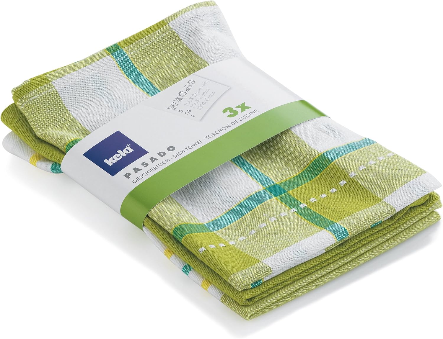 Kela Geschirrtuch Set 15960 100 Baumwolle 65 X 45 Cm 3 Tlg Pasado Grun Amazon De Kuche Haushalt
