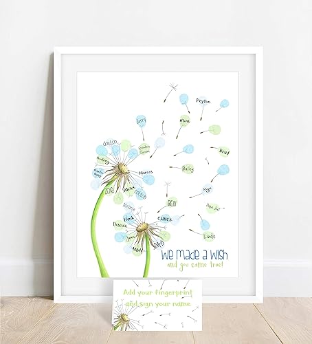 thumbprint baby shower guest book