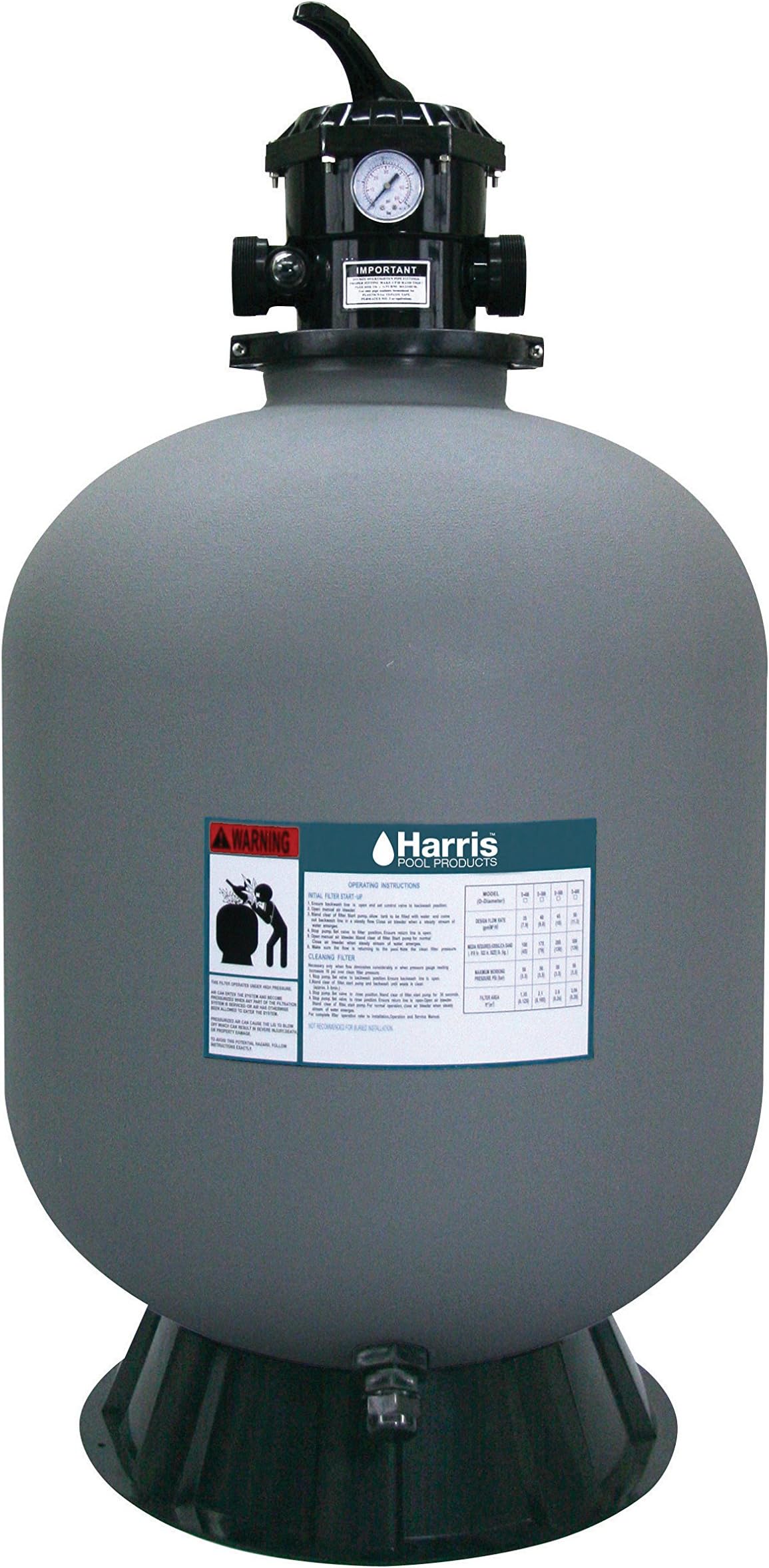 Doheny's Harris PoolPRo Pool Sand Filter, 16" Tank, for Above Ground Swimming Pools