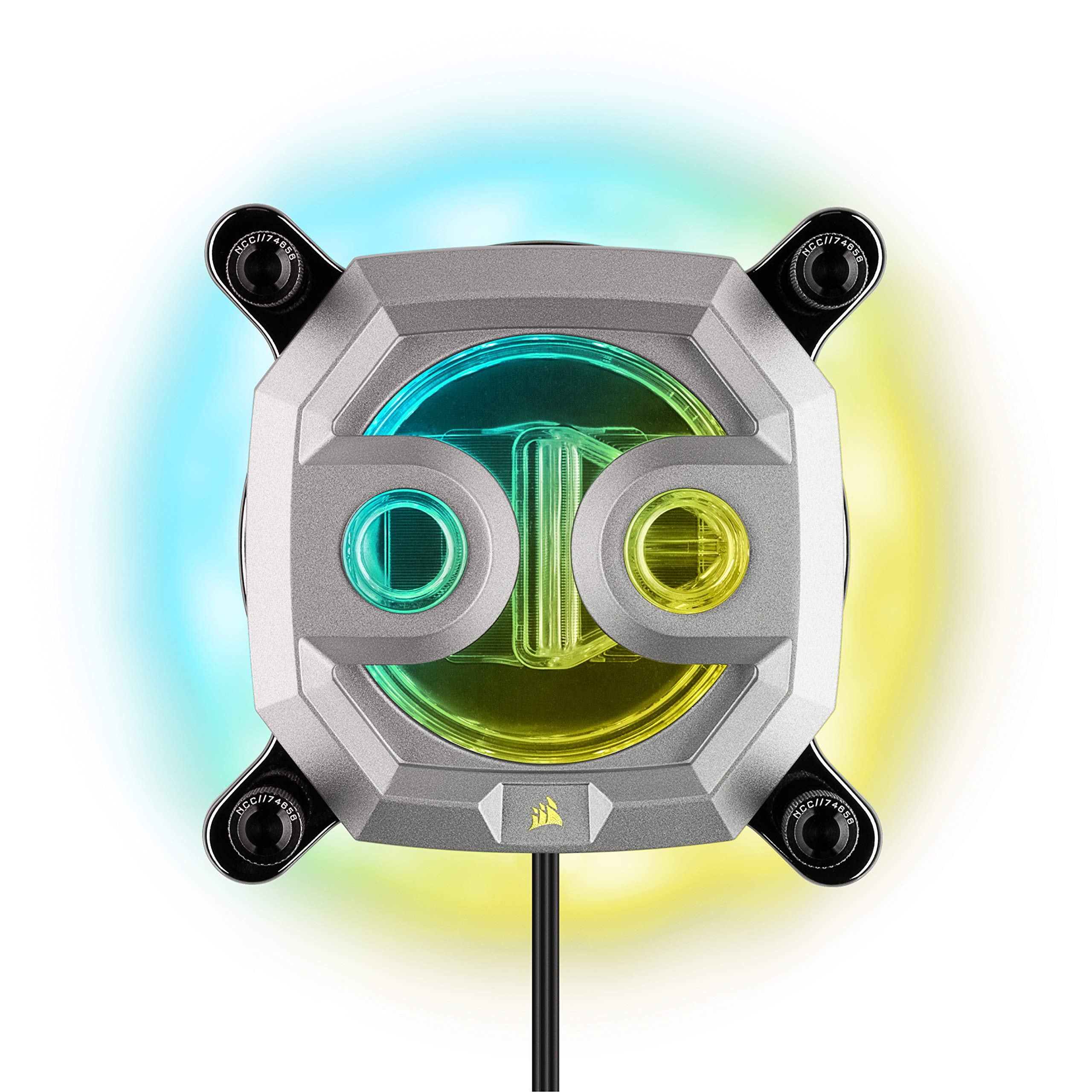 Corsair Hydro X Series XC8 RGB PRO CPU Water Block - JayzTwoCents Edition (Intel LGA 1700, 1200, 115X, AMD Socket AM4, Forged Carbon Finish, 110+ Micro-Cooling Fins, 16 Vivid RGB LEDs) Black CX-9010020-WW