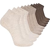 Skechers mens 10-pack Half Terry Classic Quarter Crew Socks, Comfort-fit & Cushioned Footbed