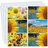 Dunwell Photo Album Refill Pages 12x12 - (4x6 Landscape, 25 Pack) Holds 300 4x6 Photos, 4x6 Photo Sleeves for 3 Ring Binder,