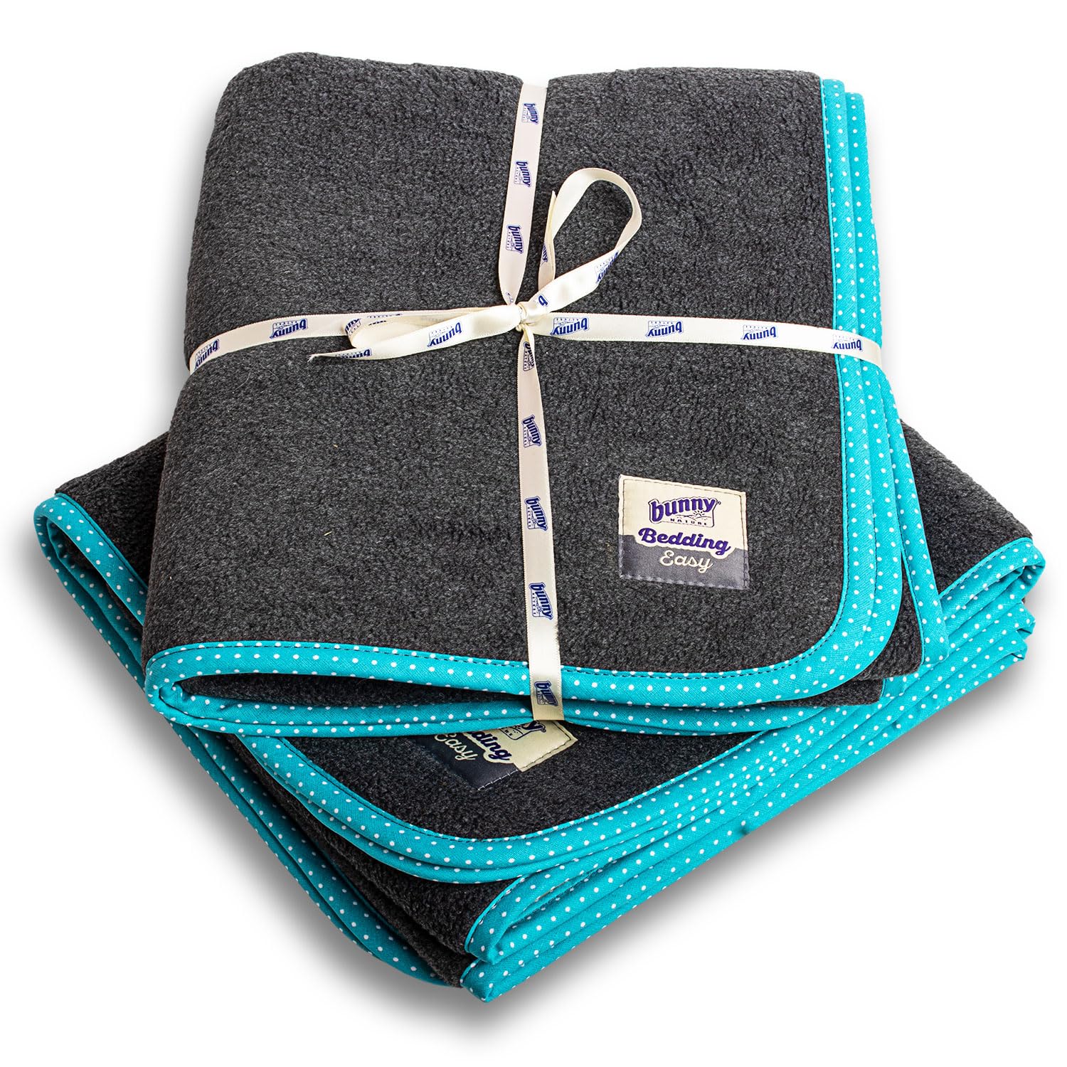 bunnyNature Bedding Easy Turquoise | Fluffy Soft Fleece & Absorbent Molton | Allergy Sufferers & Washable | Ideal for Guinea Pigs