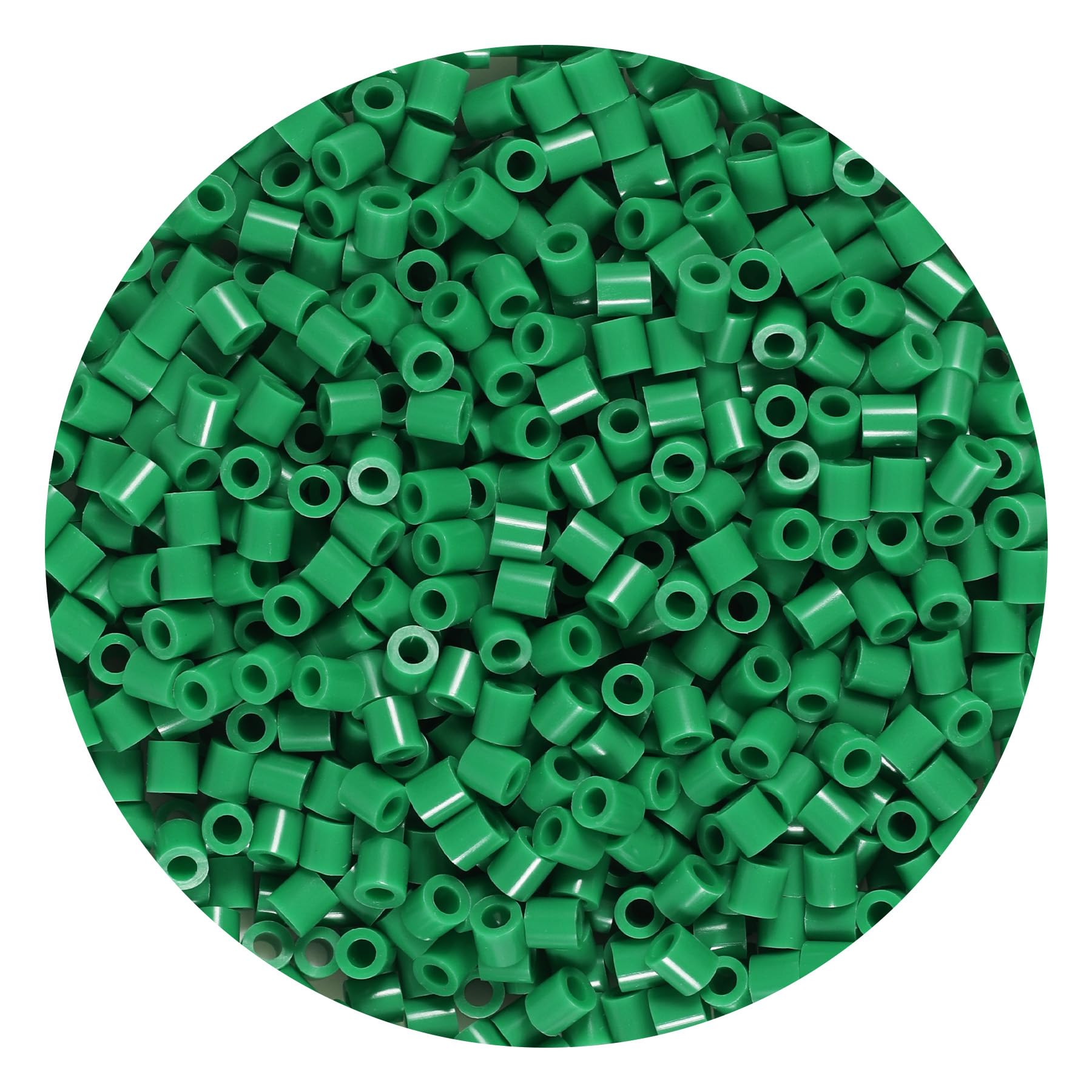 1000Pcs Loose Fuse Beads 5mm Bulk Refill Kit Fast Easy to Use Stress Relief Pixel Art Melting Beads for DIY Decor Crafts Creative Handmade Projects 3D Craft (Green 1)