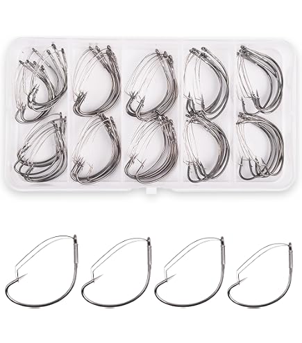 Hameçon Owner B-82 Worm Hook Jungle Wacky Guard Taille 6 – Lot De 4