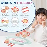 Peppa Pig Wooden Tea Set for Toddlers 3+ Pretend Play Kitchen Toys view 3