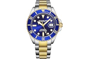 Stuhrling Original Men's Dive Watch, Swiss Movement, Stainless Steel, Blue Dial, Stainless Steel Bracelet, 100M Water Resistant