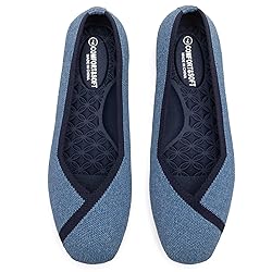 Frank Mully Womens Square Toe Flat Shoes