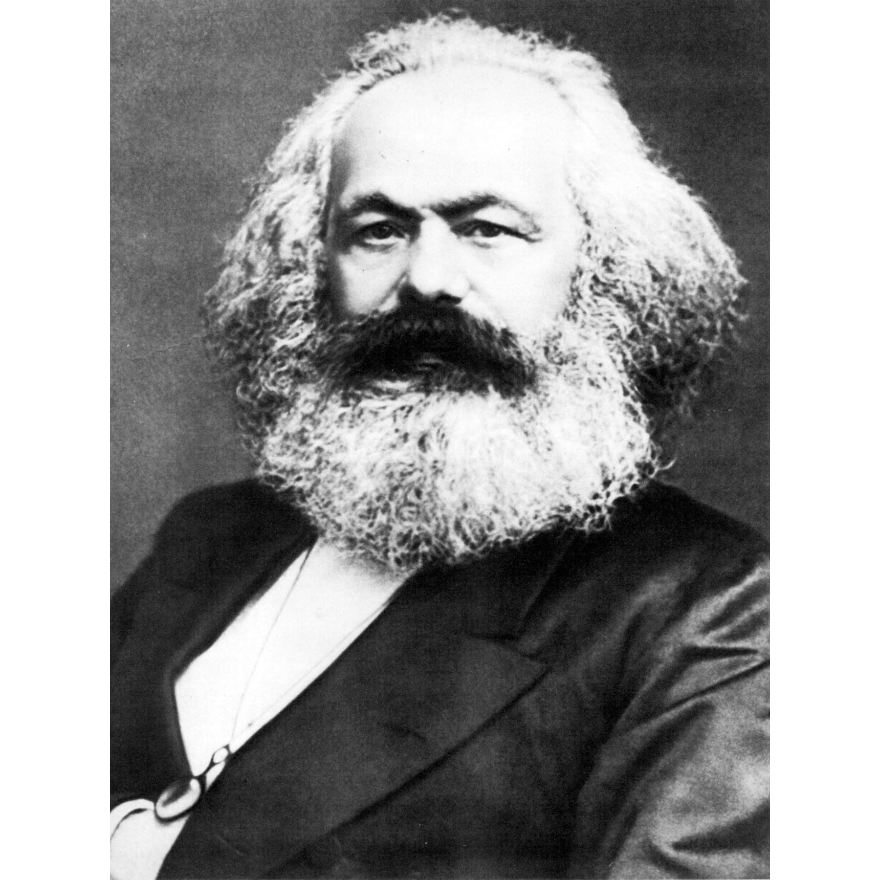 Portrait Political Theorist Philosopher Karl Marx Old Photo Premium Wall Art Canvas Print 18X24 Inch