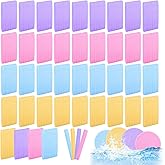 240 Count Compressed Facial Sponges Makeup Removal Round Face Wash Sponge Reusable for Cleansing Exfoliating Spa Facial Pads for Women Esthetician Beauty Remover Supplies(Yellow,purple,blue,pink)