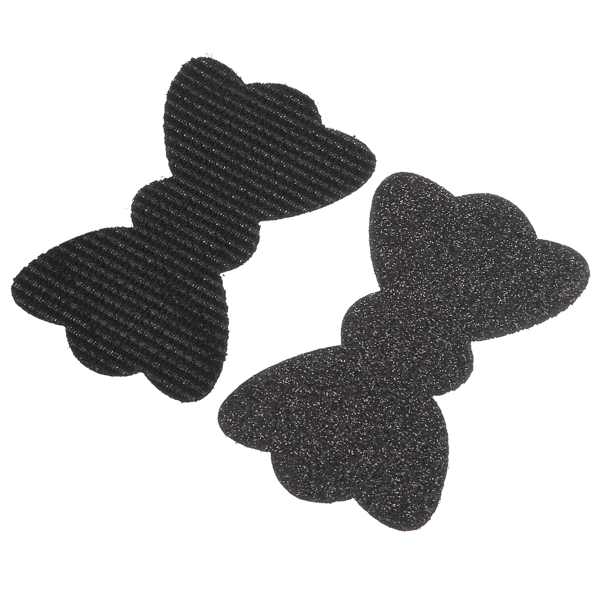 VOCOSTE 2pcs Hair Fixed Pads, Bow Shape Paste Fringe Hair Bang Patch, Black
