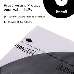 Hudson Hi-Fi Anti-Static Vinyl Record Inner Sleeves