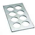 TableCraft Products T8 12.75" x 7" 8 Hole Bottle Holder, Stainless Steel Template