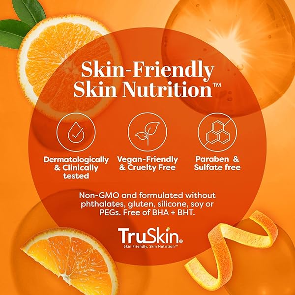 TRUSKIN VITAMIN C SERUM FOR FACE – ANTI AGING FACE SERUM WITH VITAMIN C, HYALURONIC ACID, VITAMIN E – BRIGHTENING FORMULA – IMPROVE APPEARANCE OF DARK SPOTS, TONE, FINE LINES & WRINKLES, 1 FL OZ