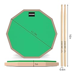 Drum Practice Pad, 12-Inch Silent Drum Pad Set with
