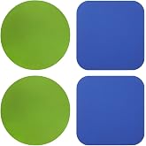 Wurktipn 4 Pcs Rubber Jar Opener Gripper Pads Multi-function Bottle Openers | Non-Slip Silicone Jar Opener for Seniors, Arthritis, Weak Hands &ndash; Easy to Twist Off Small &amp; Large Lids, Blue &amp; Green Set