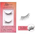 Lilly Lashes Self Adhesive Eyelashes (Half Lashes), No Lash Glue Needed, Body Heat Activated Press on Lashes, Reusable Self Adhesive Eyelashes Up to 5x, Easy to Apply & Remove (DayDreamer)