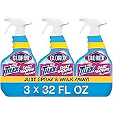 Clorox Plus Tilex Daily Shower Cleaner, 32 fl. oz., 3 Pack | Bleach-Free Shower Cleaner Spray, Prevents Soap Scum and Hard Water Buildup, Spray and Walk Away, Household Essential