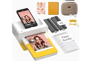 KODAK Dock Plus Gift Bundle 4PASS Instant Photo Printer (4x6 inches) + 50 Sheets Gift Bundle