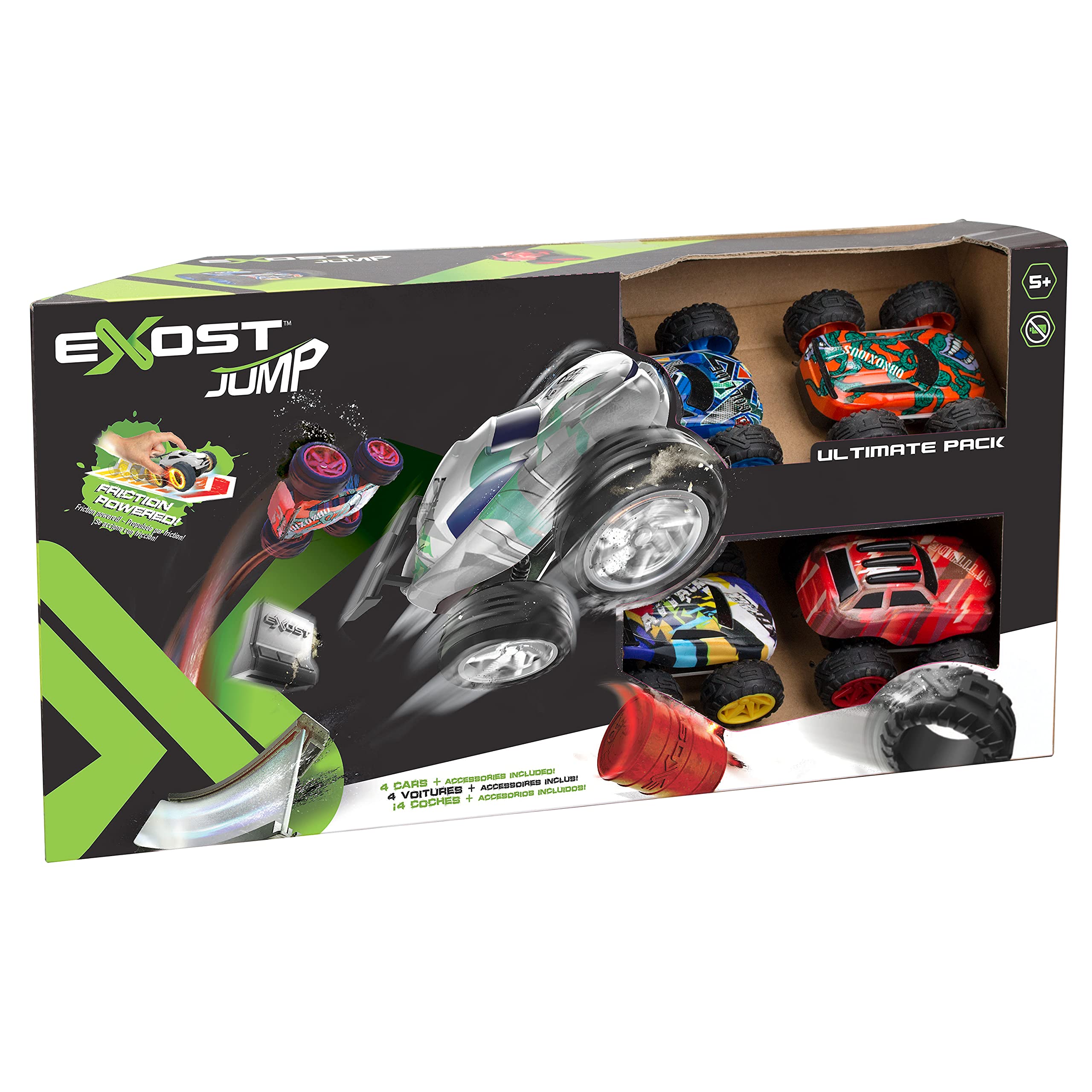 Exost 20633 Jump/Shox Ultimate Pack, Silverlit, Friction Powered, Racing Car Toy for Boys & Girls, Multicolor, 40 x 9 x 20 cm — image 1