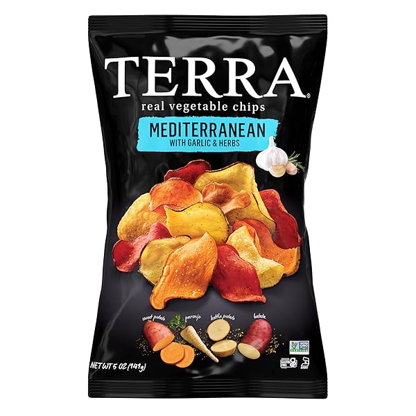 TERRA VEGETABLE CHIPS, MEDITERRANEAN GARLIC & HERBS REAL...